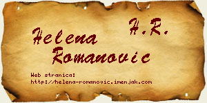 Helena Romanović vizit kartica